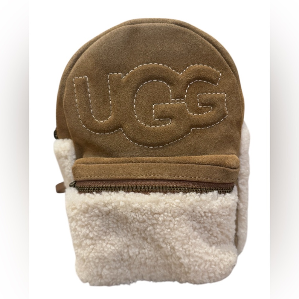 UGG Dannie II Mini Backpack Chestnut Brown Cow Leather Cow Suede & Sheepskin
